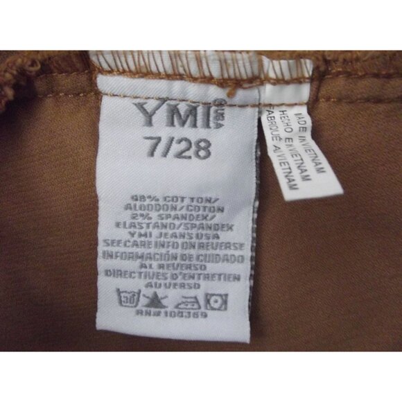 Ymi Skirt Womens Juniour Size 7/28 Tan Corduroy Button-Front Mini y2k - Picture 4 of 5